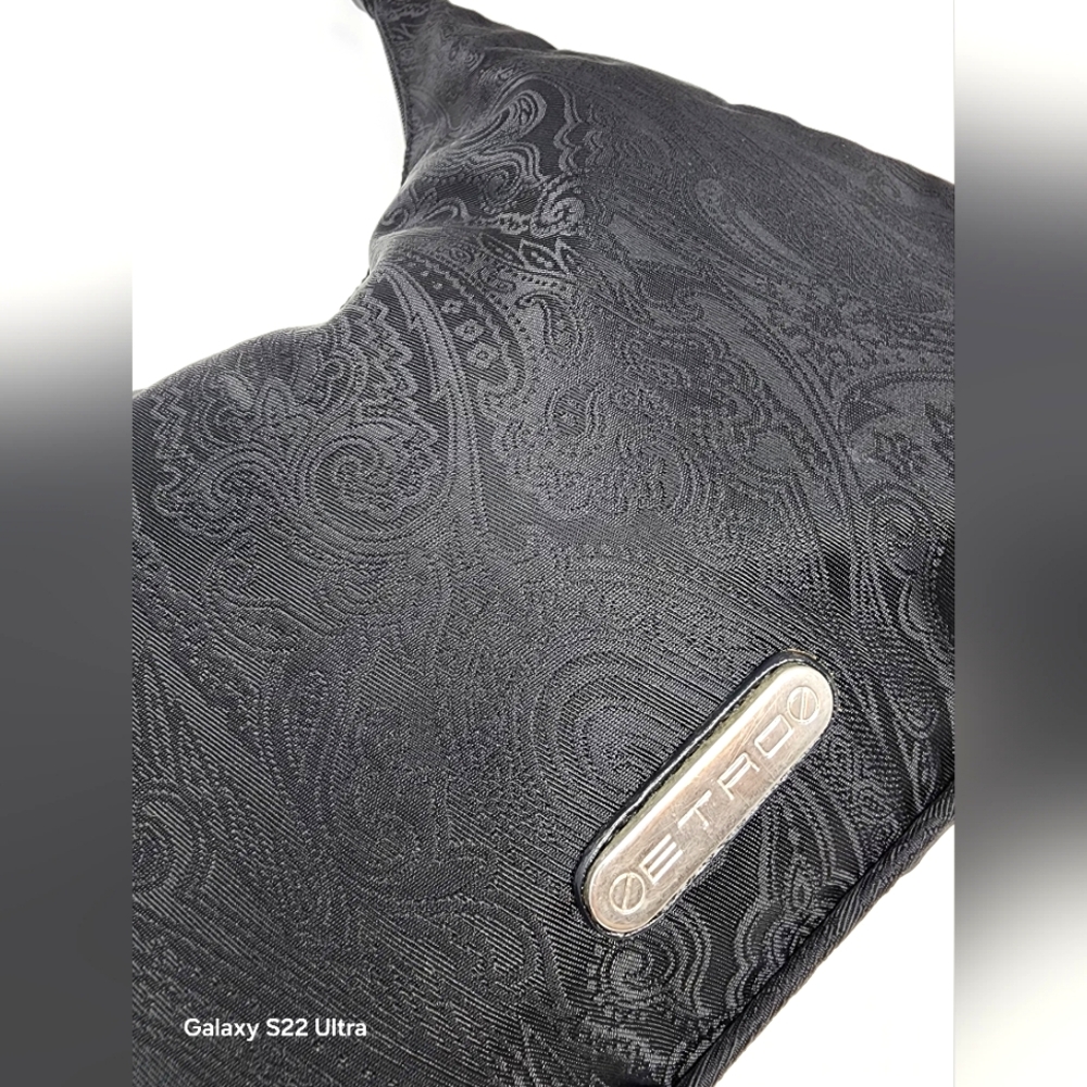 Etro Black Embossed Shoulder Bag